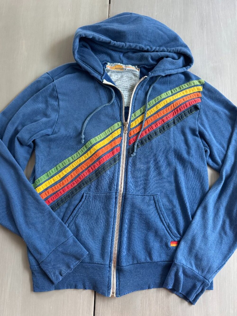 5 STRIPE HOODIE - ROYAL BLUE